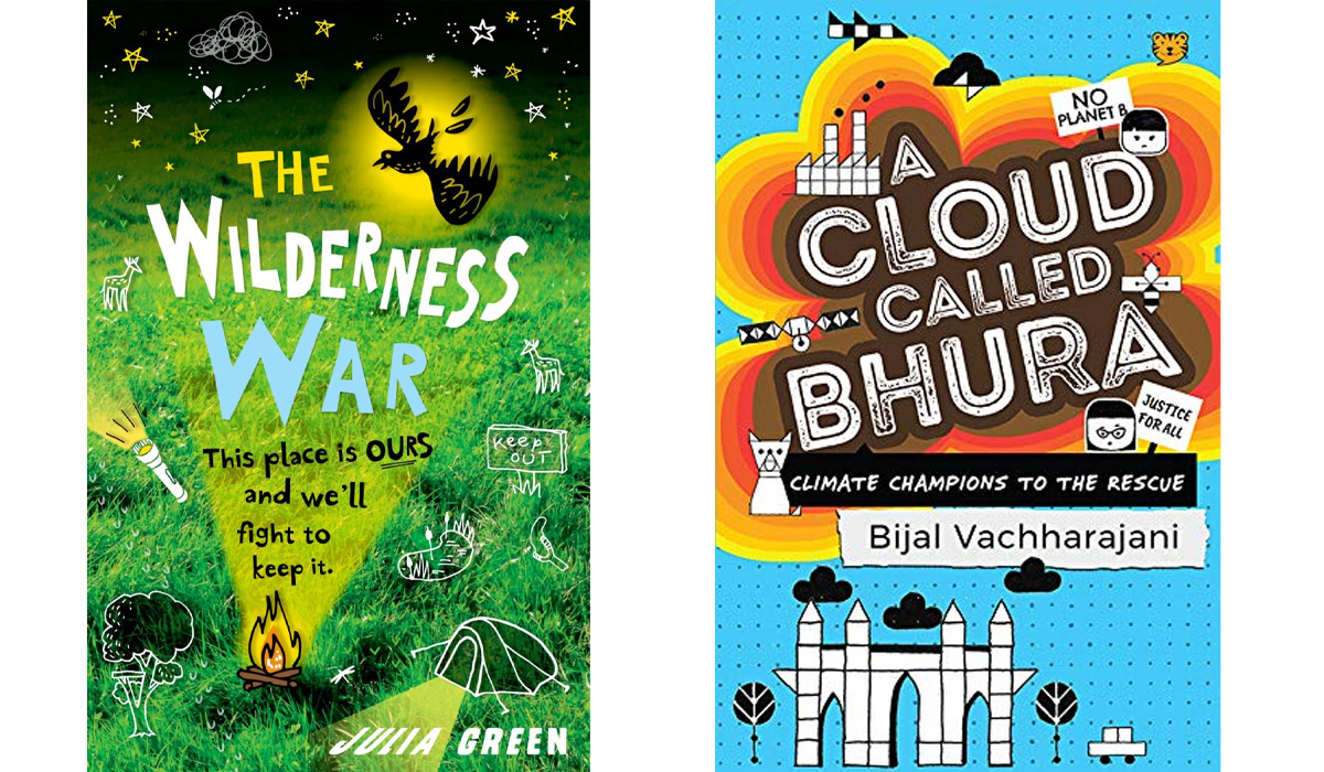 Images of book covers The Wilderness War and A Cloud called Bhura