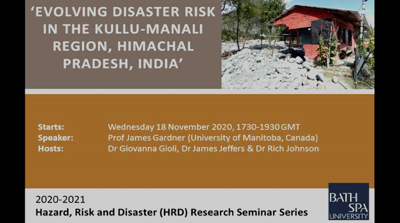 Evolving disaster risk in the Kullu-Manali region, Himachal Pradesh, India