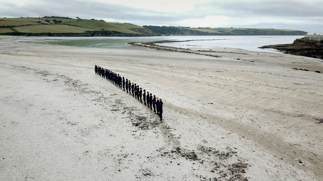 Passage for Par by Rosemary Lee,  commissioned by CAST for Groundwork, Par Sands Beach, Cornwall 2018. Photo credit: Graham Gaunt