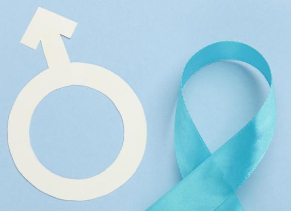 a picture of the mens mental health ribbon next to a male symbol