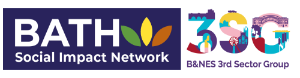 The logos for the Bath Social Impact Network and BaNES 3rd Sector