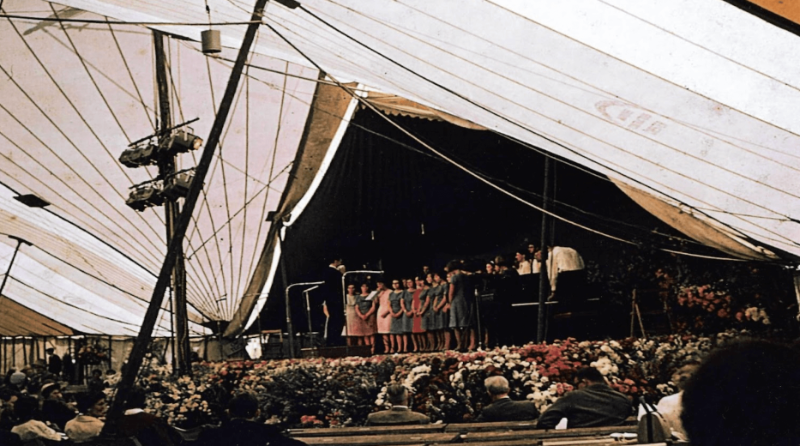 College Choir performing in front of an audience