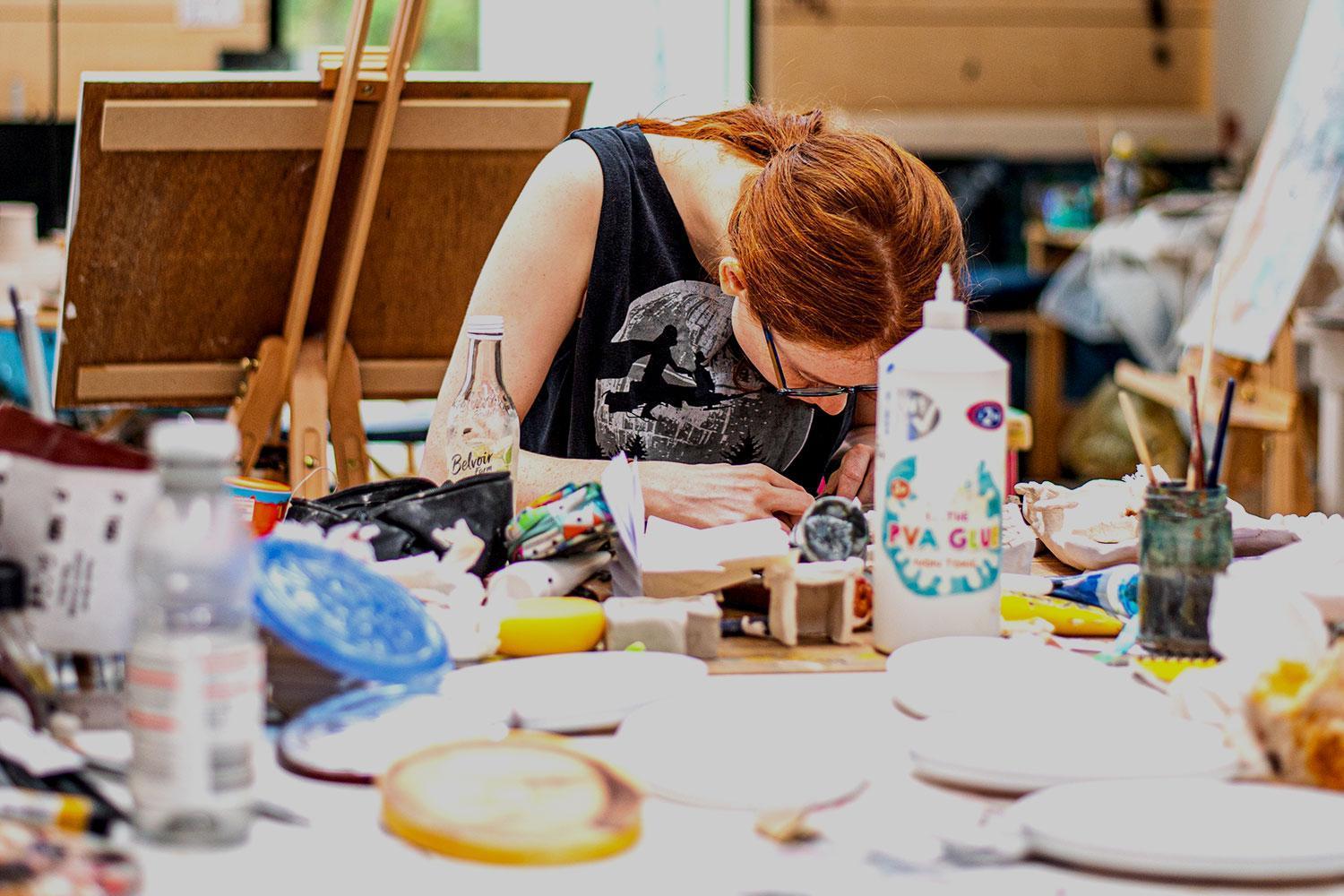 A student working at Locksbrook