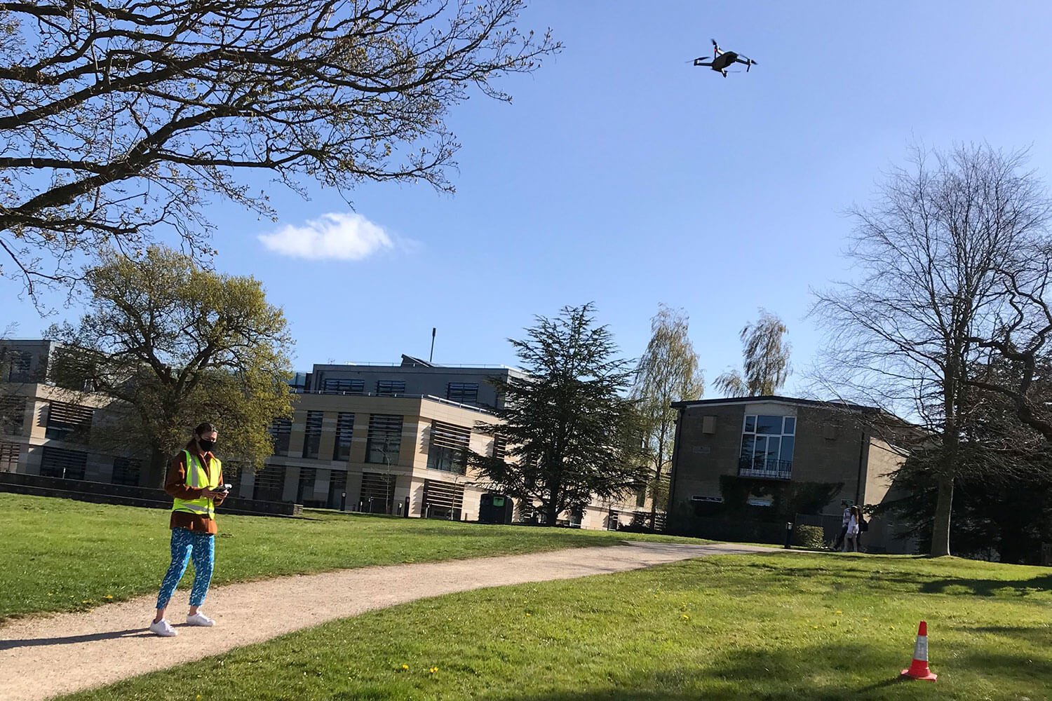 Controlling a drone in the countryside