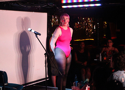 Raina Greifer on stage at Edinburgh Fringe