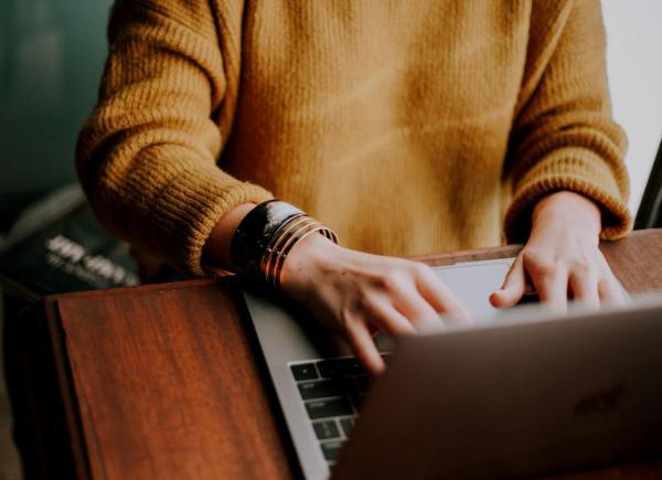 Person using laptop