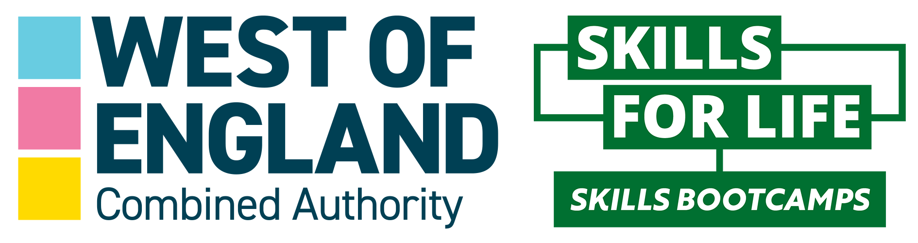 logos for West of England Combined Authority and Skills for Life