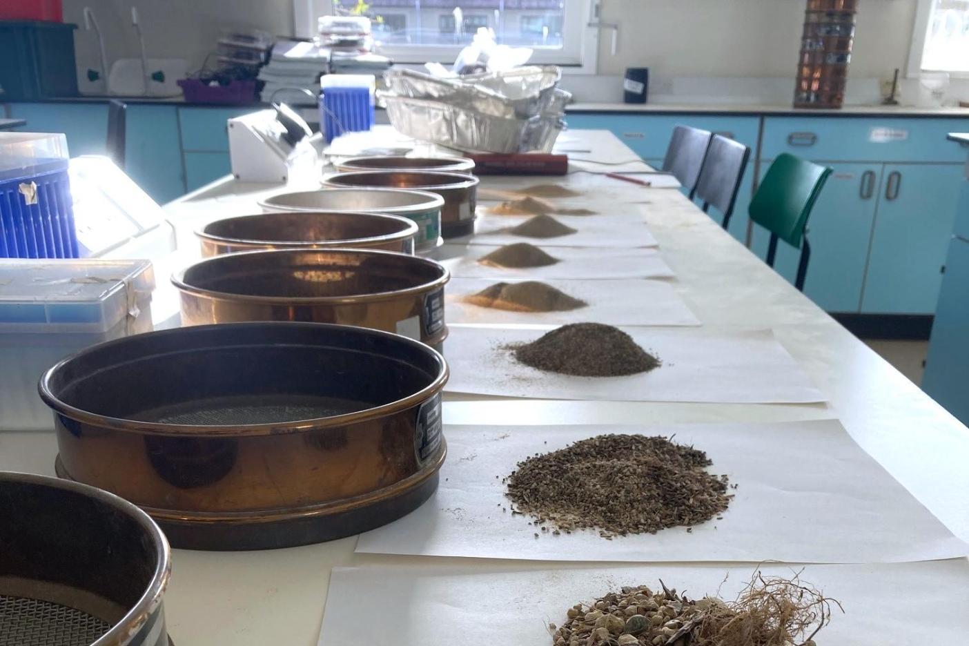 A geography experiment taking place in the geography labs