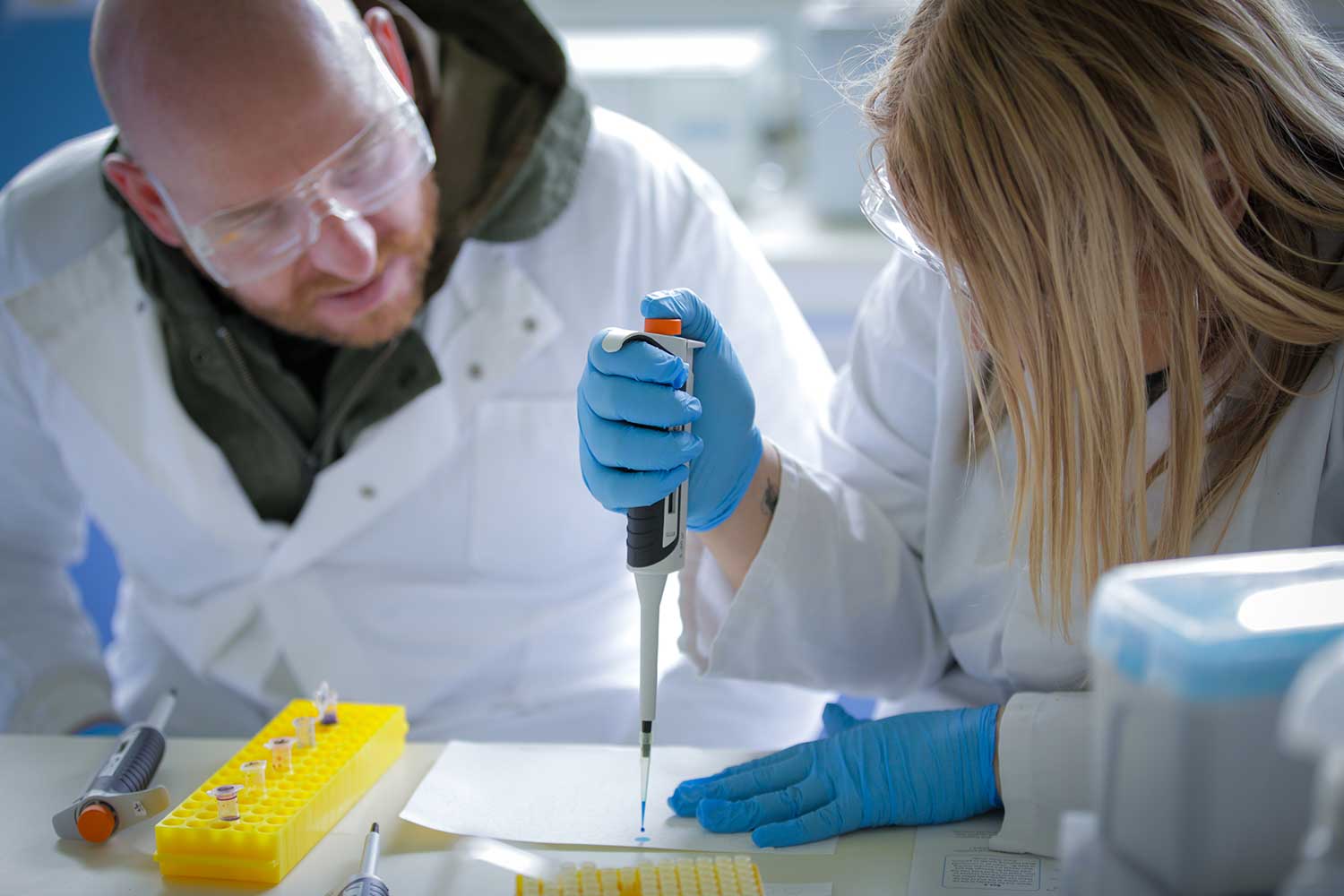 Students conducting a science experiment