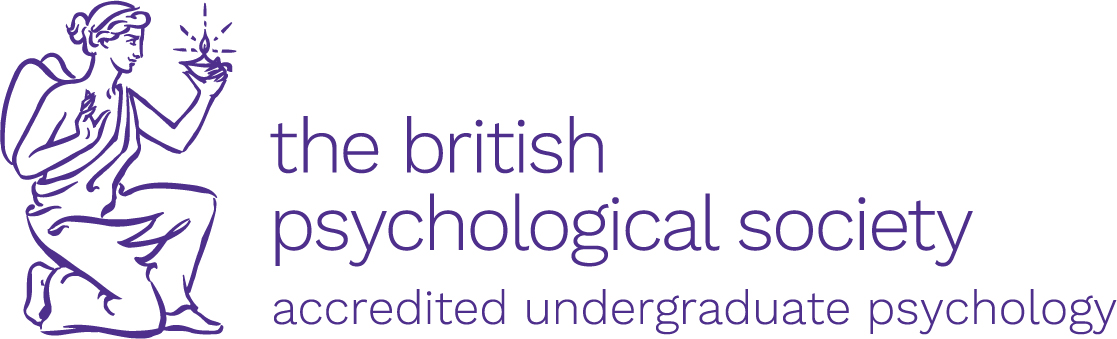 The logo for a British Psychological Society accredited Psychology course