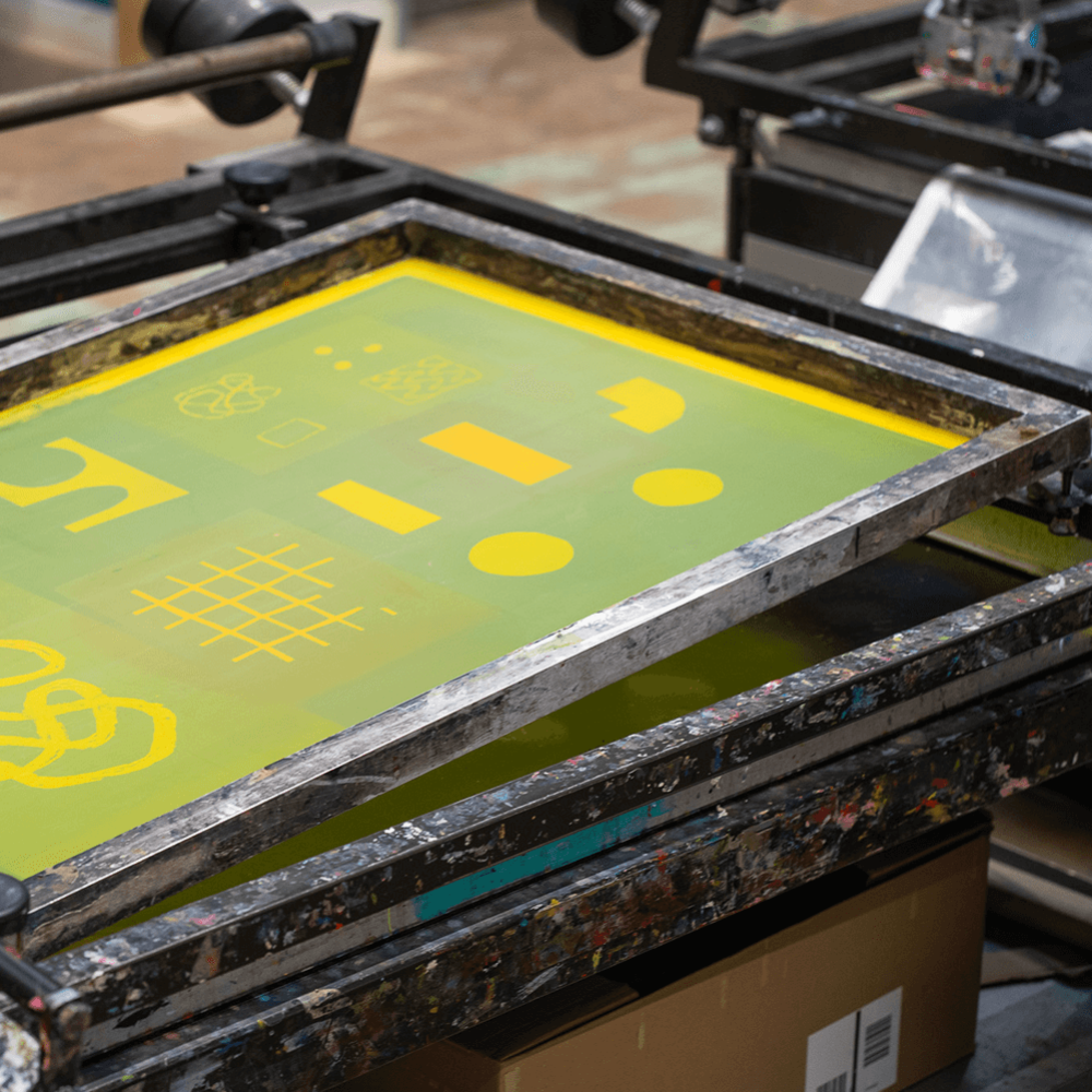 A photo of a silkscreen ready to print