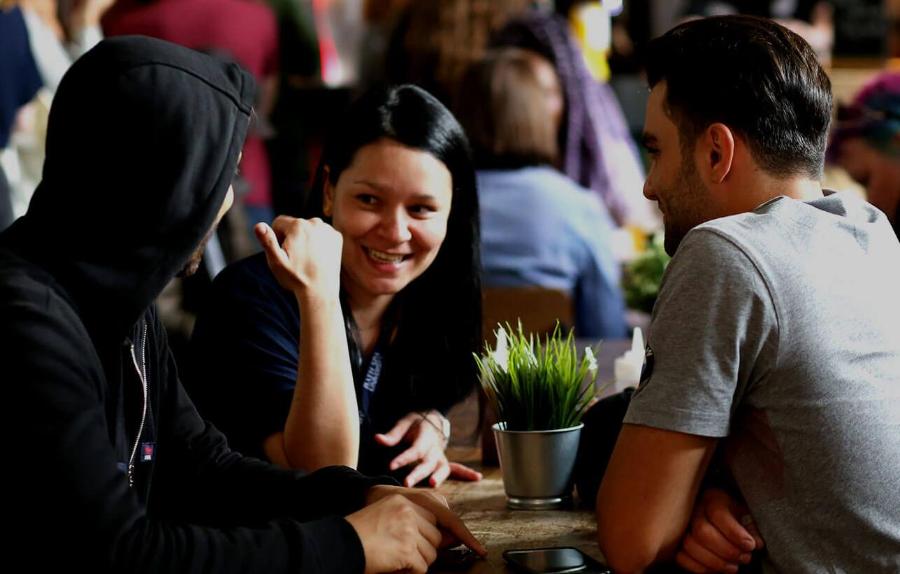 Students at Student's Union bar