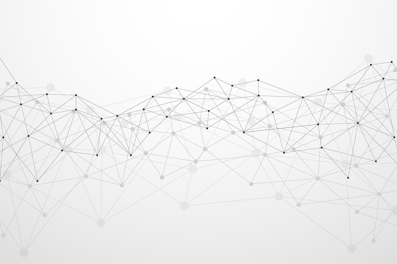 A series of black lines and dots forming a network against a white background