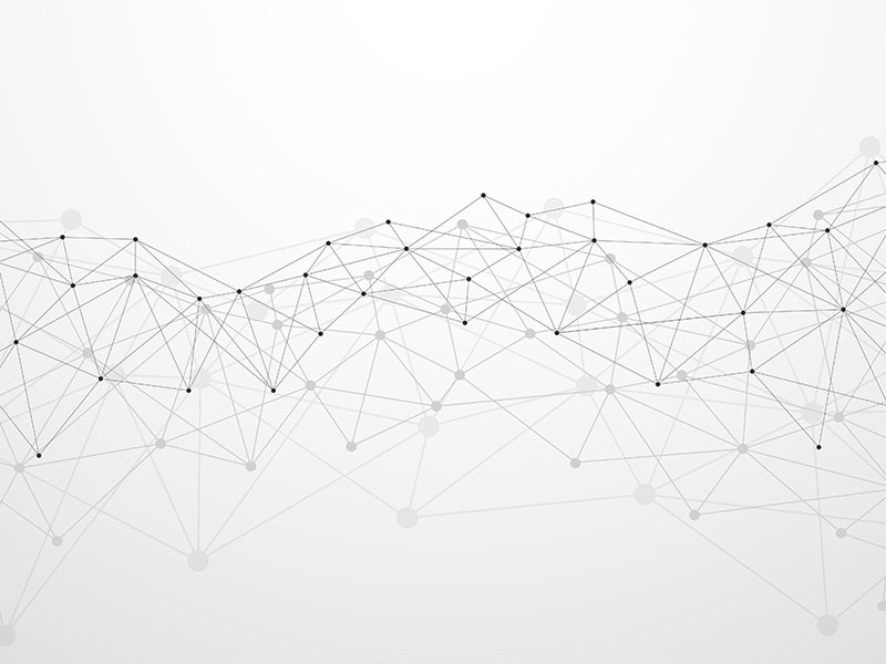 a geometric patterned series of black lines and dots on a white background