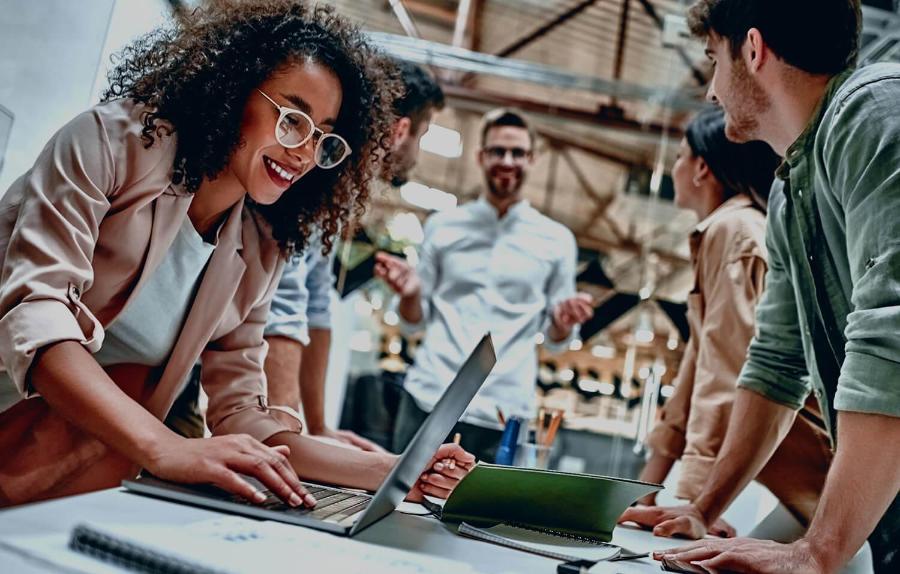 Young business people in office