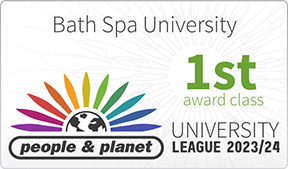 Bath Spa University first class award in the People and Planet University league 2022-23