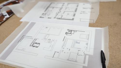Architectural drawings of an accessible house