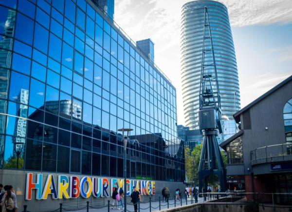 Exterior shot of the BSU Canary Wharf site in London