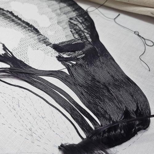 Black and white stitchwork