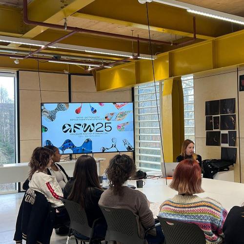 Students at Locksbrook Campus gathered around a table