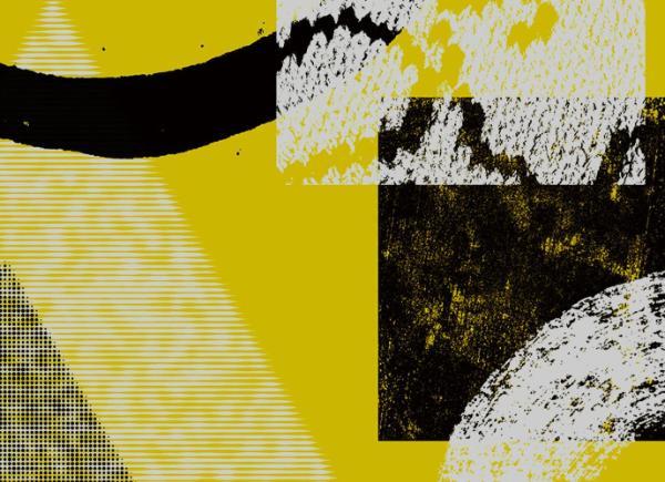 Black and white textured shapes