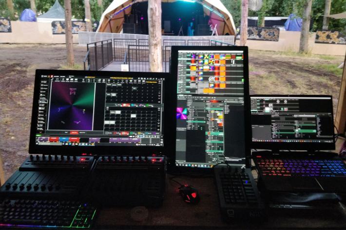 A mixing set against the Glastonbury Glade Stage