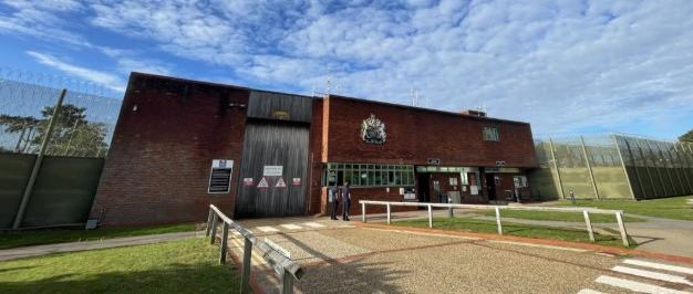 A building with high security fences