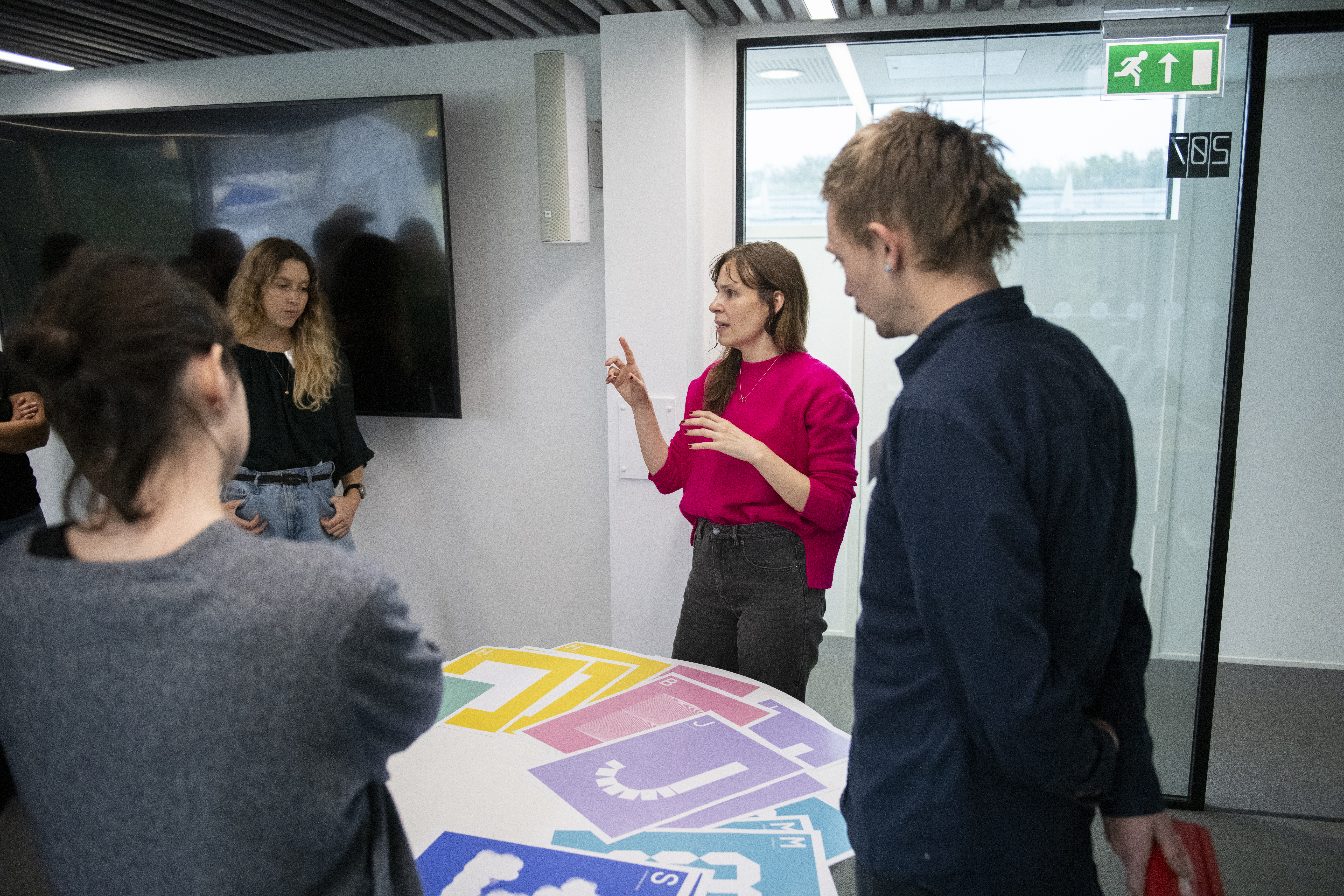 A group of people engaging in a group activity