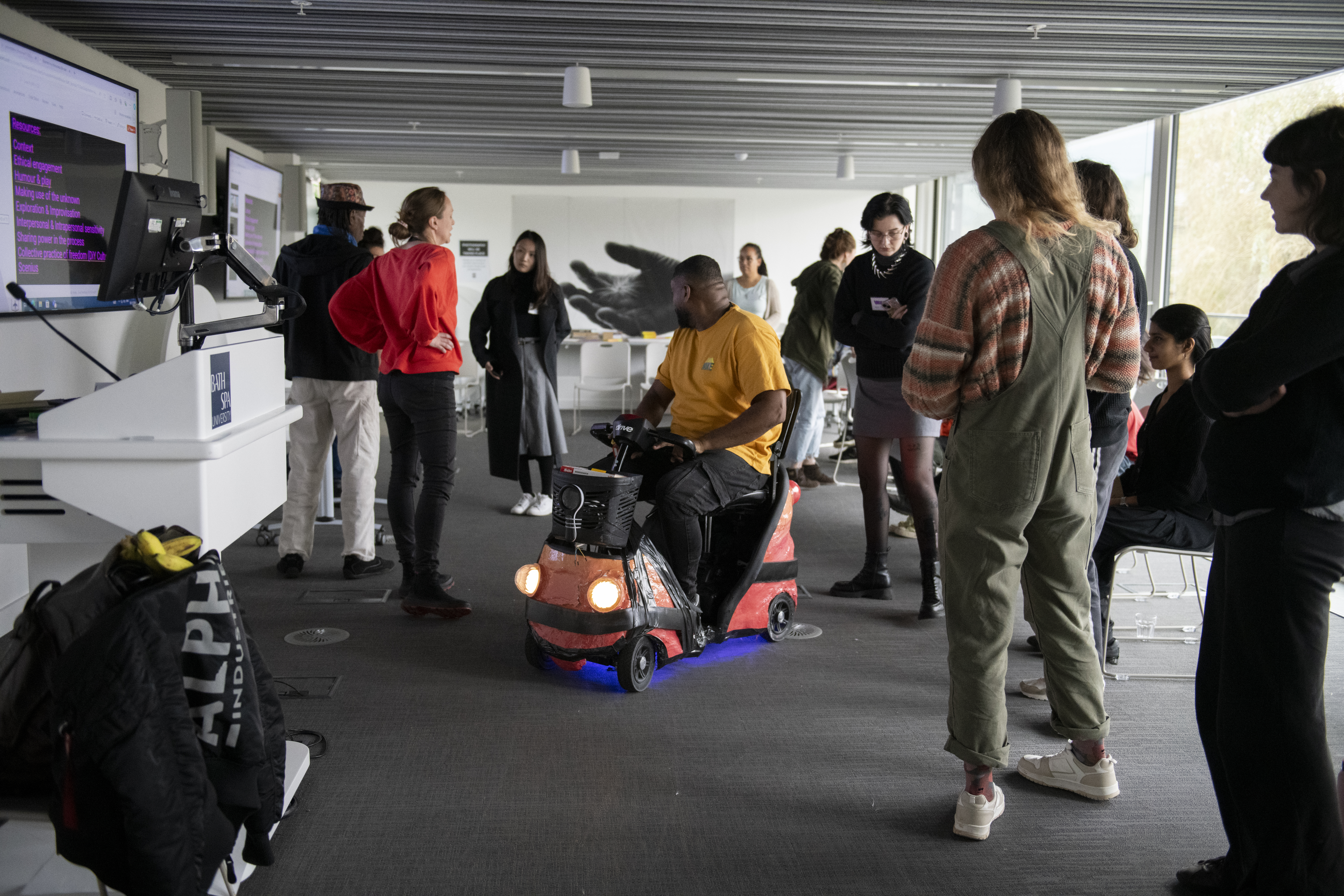A group of people engaging in a group activity