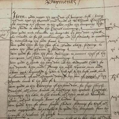 Handwritten historic document