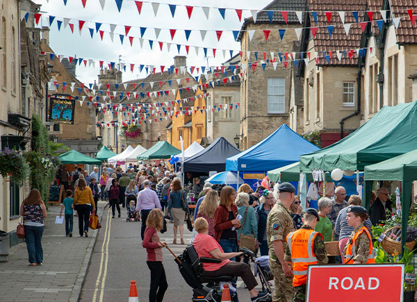 Busy street in Corsham