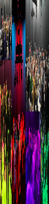A collage of images of people in a dimly lit audiovisual studio