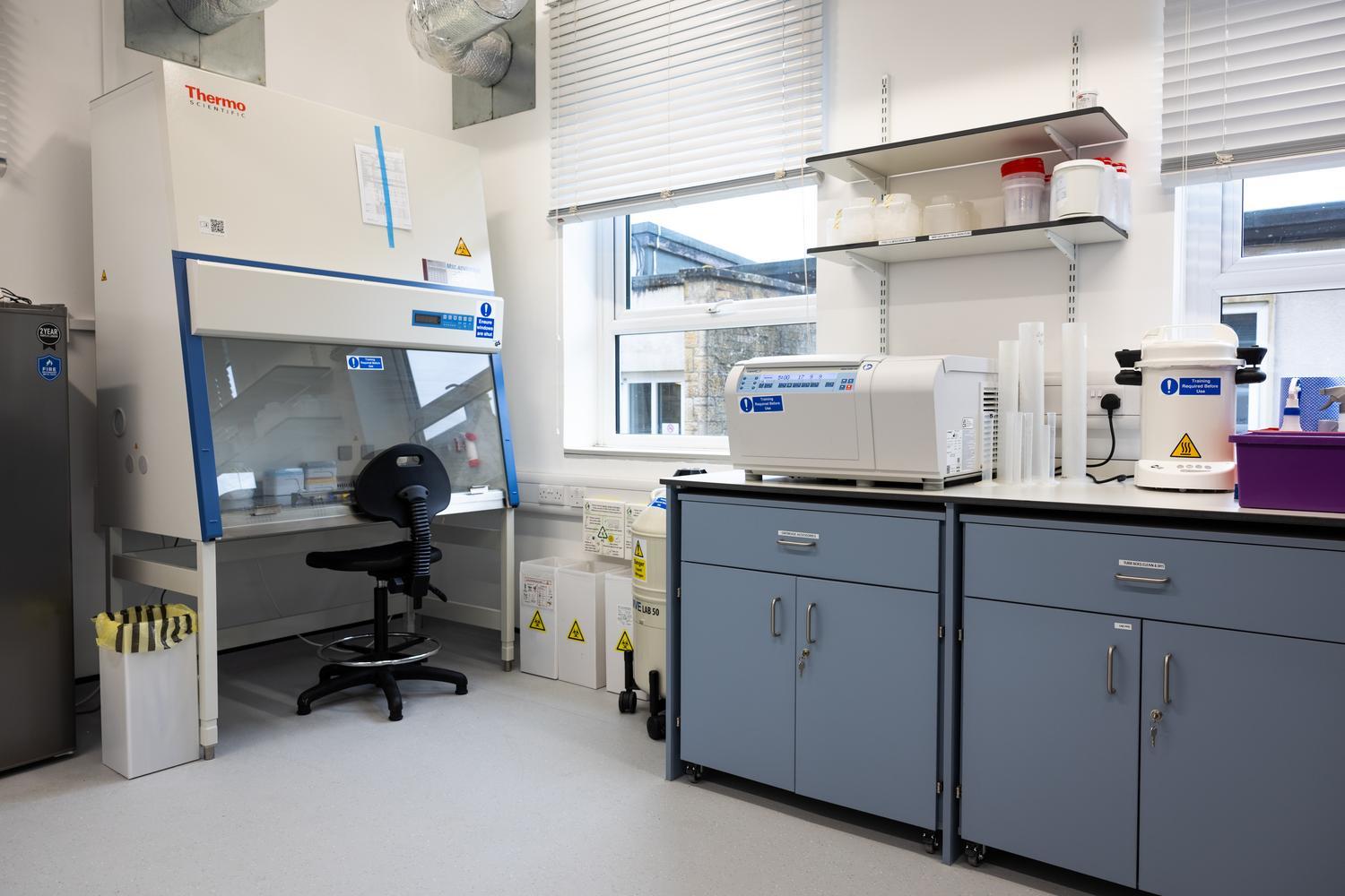 A science lab filled with technical equipment