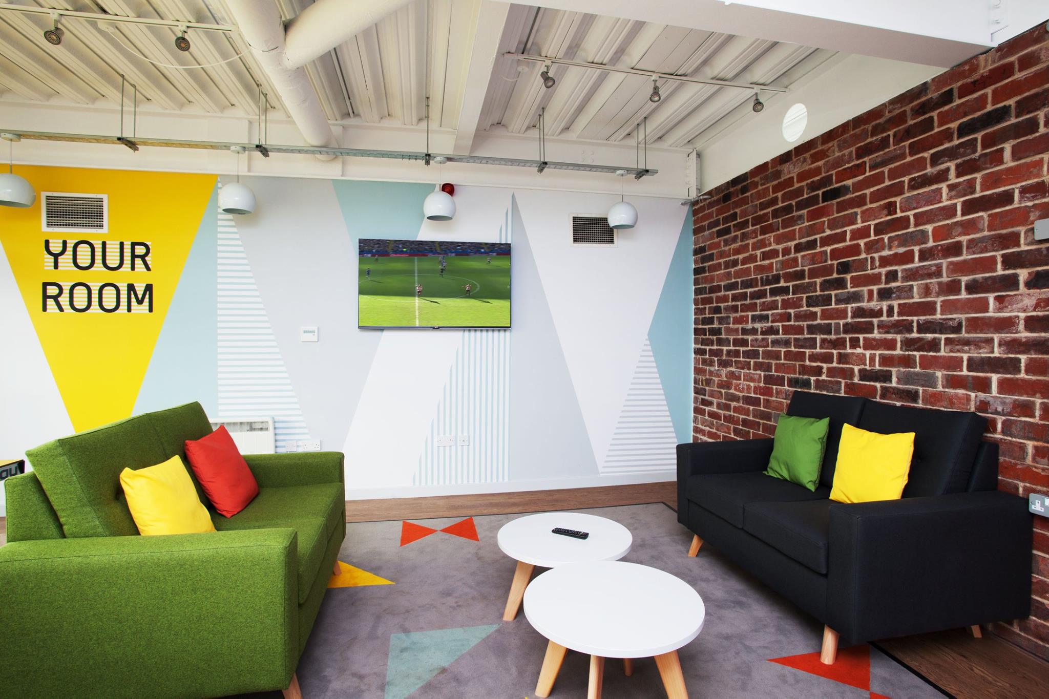 A communal seating area