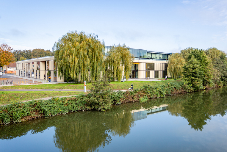 View of Locksbrook Campus from across the river