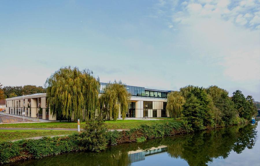 A view of Locksbrook campus with the river in the foreground