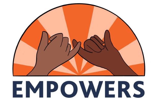 Empowers logo showing two hands (one black, one brown) meeting in a pinky promise
