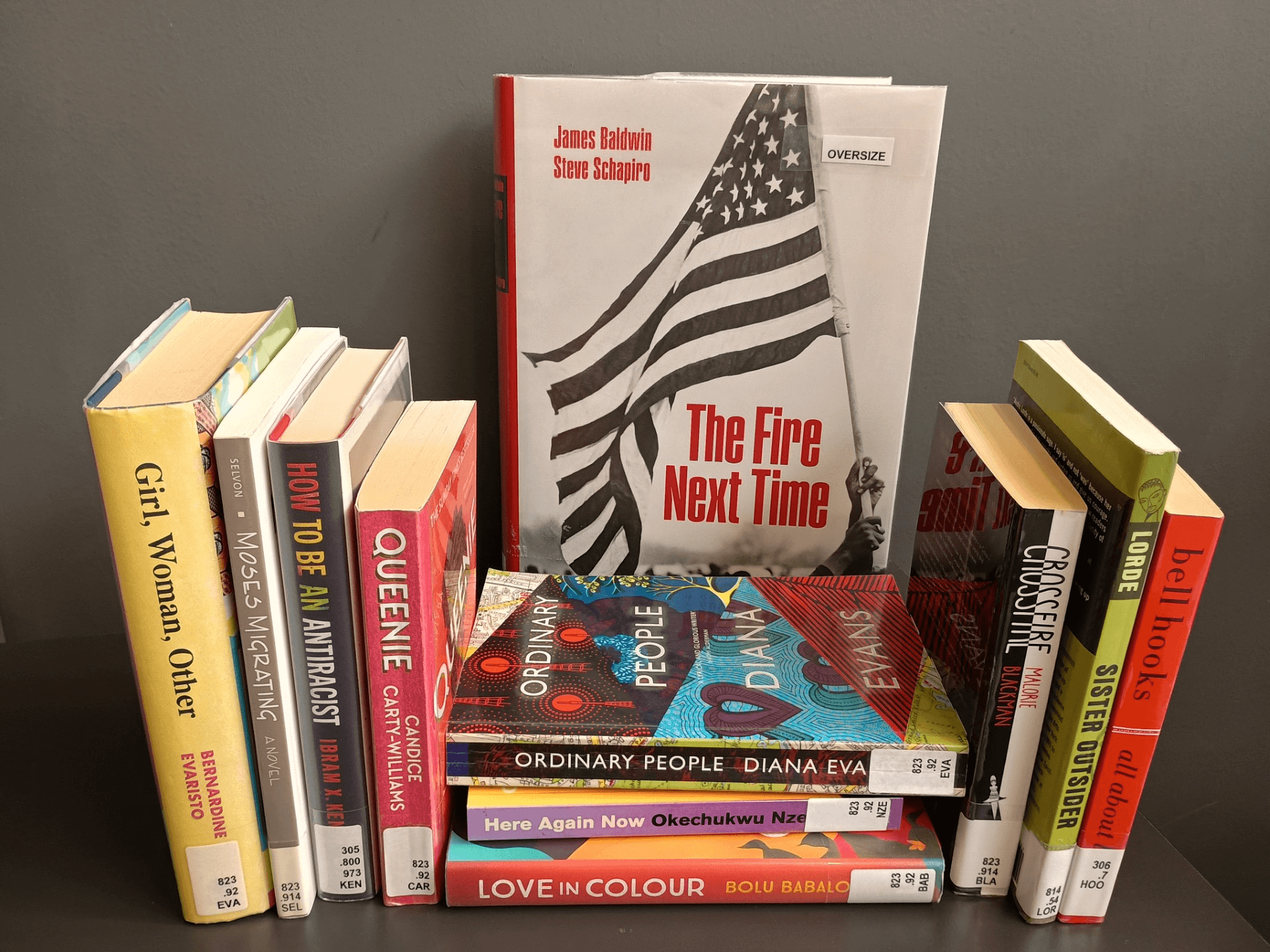 A selection of library books about Black history