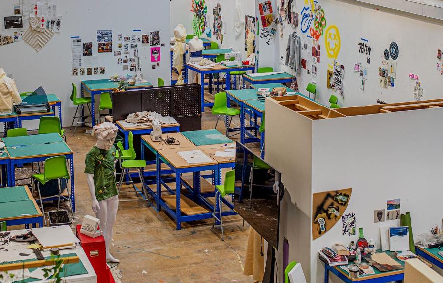 A picture of a studio workspace in Locksbrook Building