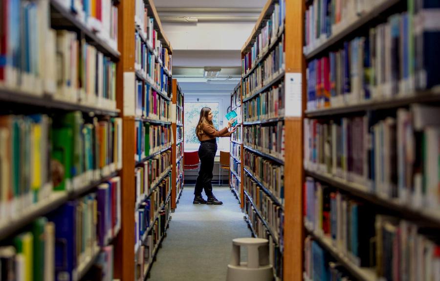 A picture of the inside of the Library